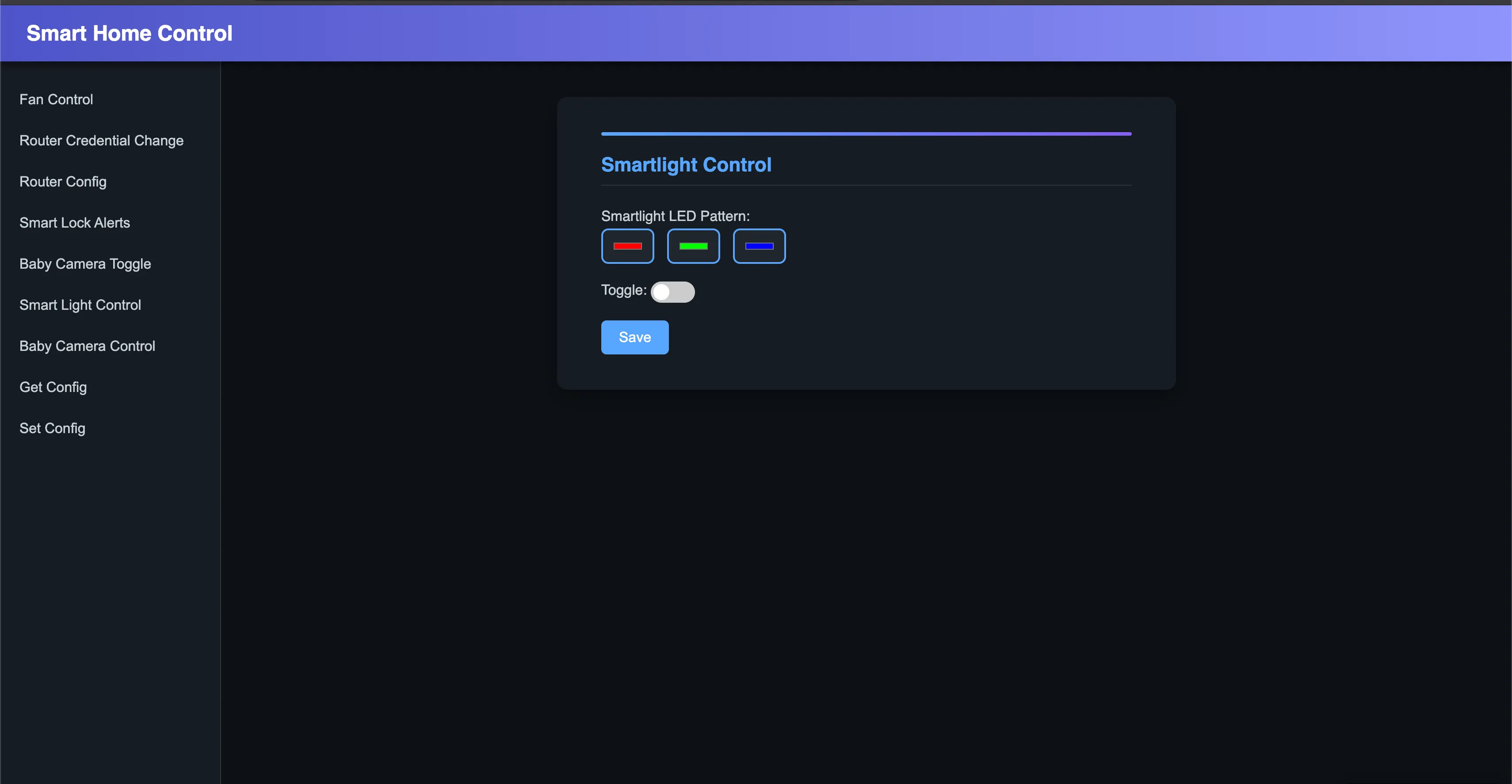 Smart Light Control Interface