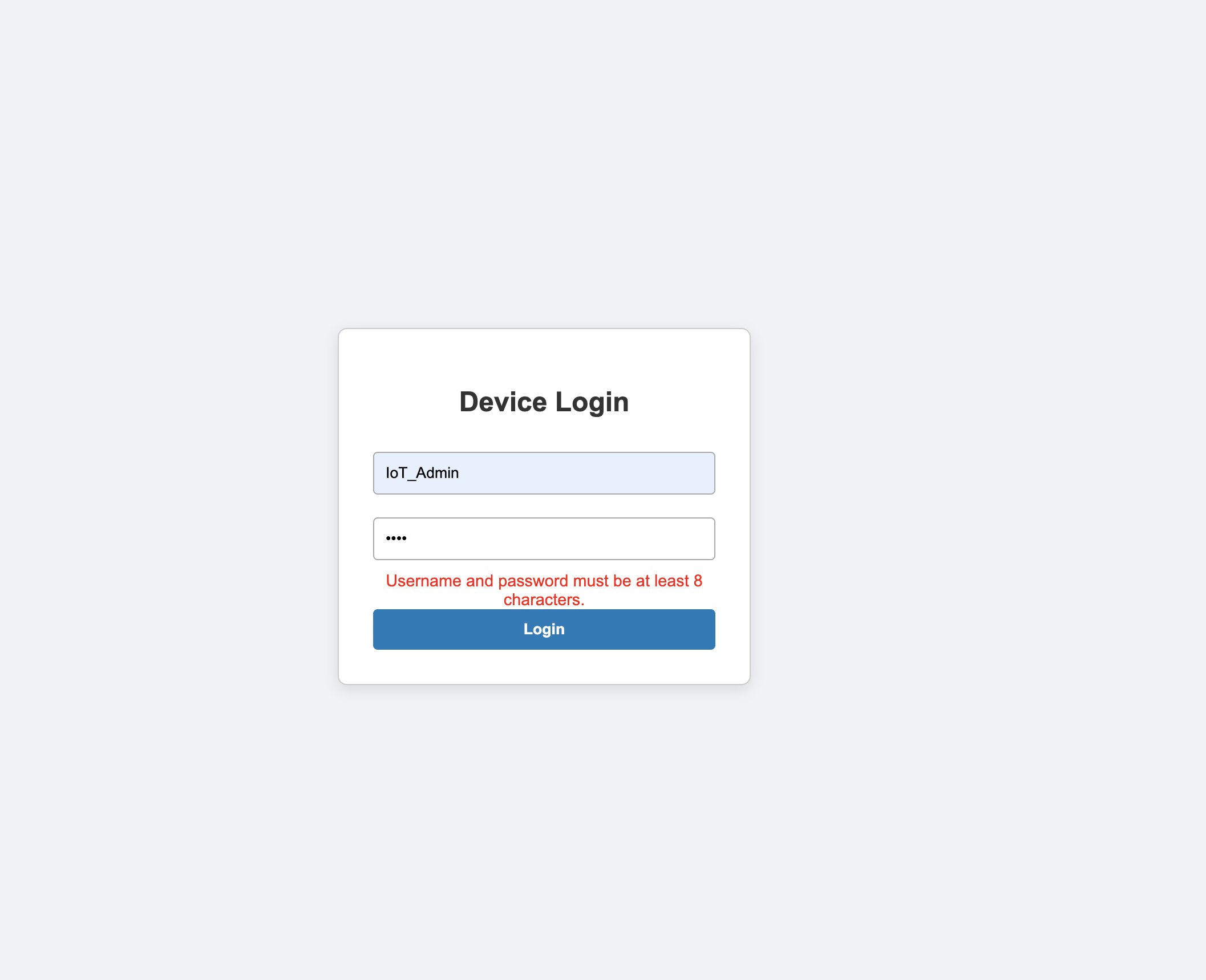 Web Interface